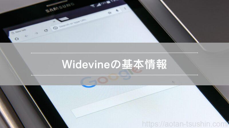 Widevineの基本情報を解説する画像